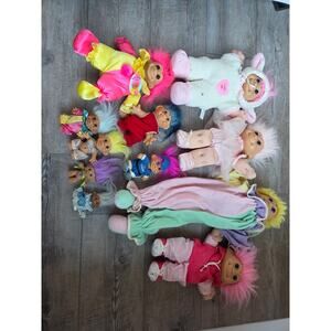 Vintage Russ Berrie Troll Doll Lot 11pc Plush Figures Ballerina Clown Lamb Rare
